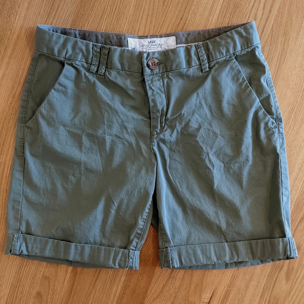 H&M LOGG | Olive Chino Bermuda Shorts | Size 8